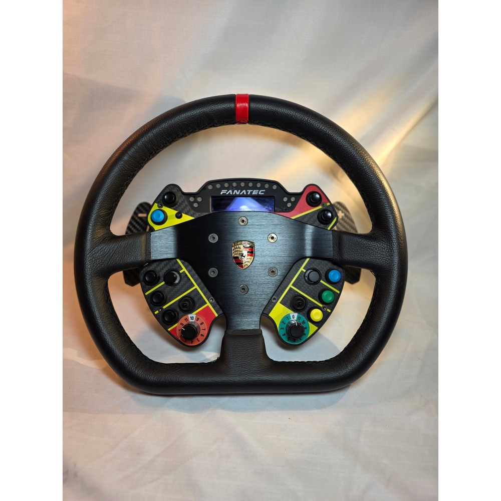 Fanatec Podium Steering Wheel Porsche 911 GT3 R Leather Sim Racing Wheel